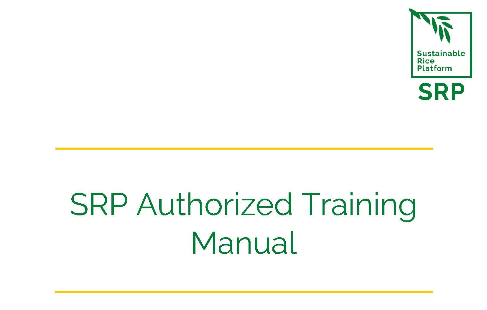 SRP Authorized Training Manual